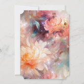 Invitation Rose Blush Peach Orange Floral Anniversaire (Dos)