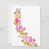 Invitation Rose bohème fleur sauvage printemps doux 16 (Dos)