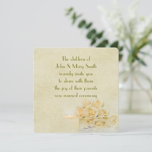 Invitation Rose Bouquet (Debout devant)