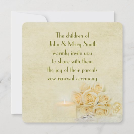 Invitation Rose Bouquet (Devant)