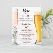 Invitation Rose & Brews Couples Mariage Eucalyptus Verdure (Debout devant)
