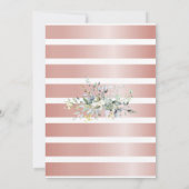 Invitation Rose & Brews Couples Mariage Eucalyptus Verdure (Dos)