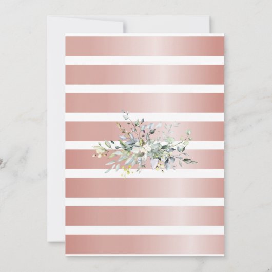 Invitation Rose & Brews Couples Mariage Eucalyptus Verdure (Dos)