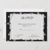 Invitation Rose Cameo Violet Steampunk Goth RSVP (Devant)