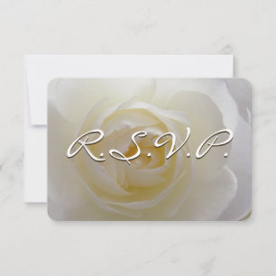 Invitation rose Carte RSVP Rose blanche personnali