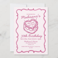 Rose Cette fille Coeur Coquette Gâteau Cerise Anni