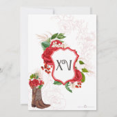 Invitation Rose Charro Quinceañera (Dos)