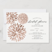 Invitation Rose chatoyant Fête des mariées Dahlias or (Devant)