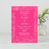 Invitation Rose Chaud Été Clair Batik Sur Mesure (Debout devant)