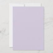 Invitation Rose chaud & Lavender Floral Pas de parents Mariag (Dos)