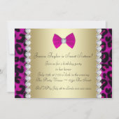 Invitation Rose Chaud Léopard Sweet Seize Ans (Dos)