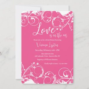 Invitation Rose chaud ornemental