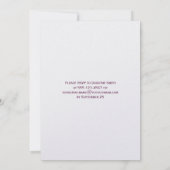 Invitation Rose Chaud Paisley sarcelle Post Mariage (Dos)