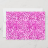 Invitation Rose Chaude Éclatant Faisons la Fête Horizontal (Dos)