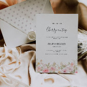Invitation Rose Cherry Baby shower Invitation,