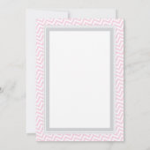 Invitation Rose Chevron d'invitation de douche de bébé (Dos)