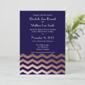 Invitation rose chic bilingue de mariage de (Debout devant)