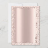 Invitation Rose Chic Gold Parties scintillant Cadre Couronne (Dos)