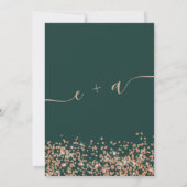 Invitation Rose chic parties scintillant d'or confetti mariag