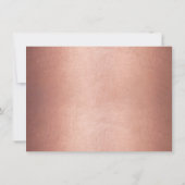 Invitation Rose chic Parties scintillant or Script blanc femm (Dos)