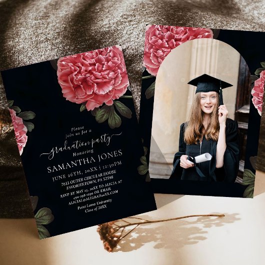 Invitation Rose Chic Peony Modèle d'invitation