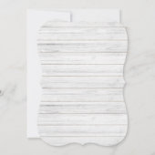 Invitation Rose Chic Shabby Baby shower Floral Rustique Bois (Dos)