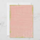 Invitation Rose Chic Shabby Baby shower Floral Rustique Bois (Dos)