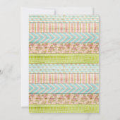 Invitation Rose Chic Shabby Baby shower Floral Rustique Bois (Dos)