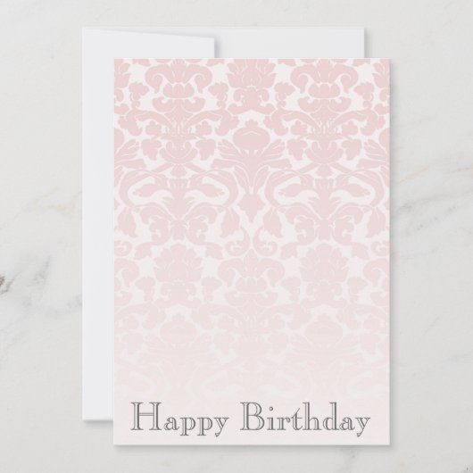 Invitation rose chic simple d'anniversaire de (Devant)