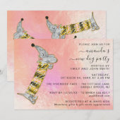 Invitation Rose Chien Mignon Nouvelle Maison de Chien Fête Ro (Devant / Derrière)