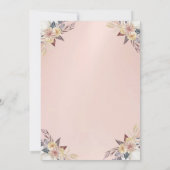 Invitation Rose Citrouille d'aquarelle de Parties scintillan (Dos)