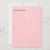 Invitation Rose clair avec Fête des mariées coeur et cou rose (Dos)