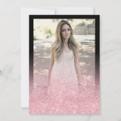 Invitation Rose Classy Gold Black Parties scintillant Photo S (Dos)