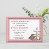 Invitation rose communion (Debout devant)