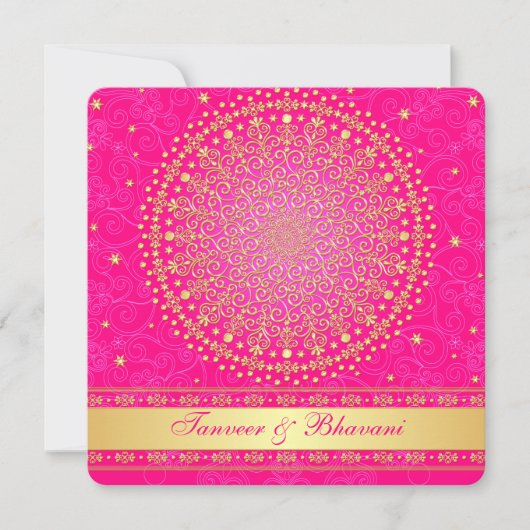 Invitation Rose complexe de l'invitation | de fiançailles, (Devant)