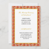 Invitation ROSE CORAL Élégant MARIAGE Floral Christian (Dos)