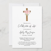 Invitation Rose Cross Celebration of Life Funeral (Devant)