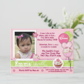 Invitation rose cupcake ADORABLE (photo) (Debout devant)