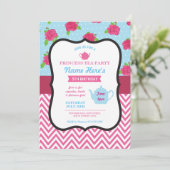 Invitation rose d'anniversaire d'Alice de (Debout devant)