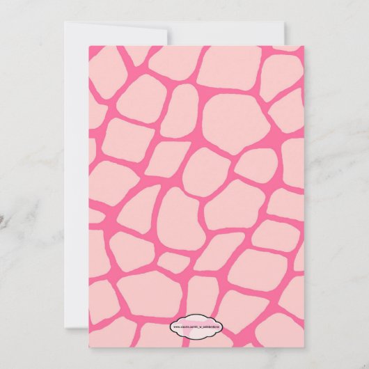 Invitation rose d'anniversaire de Gariffe (Dos)