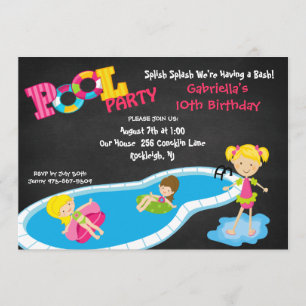 Invitation rose d'anniversaire de réception au