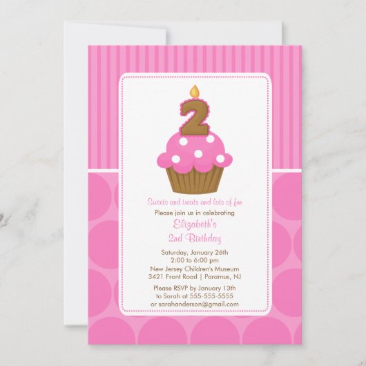 Invitation Rose d'anniversaire d'invitation d'anniversaire de (Devant)