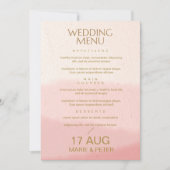 Invitation Rose d'aquarelle Parties scintillant or Mariage du (Devant)