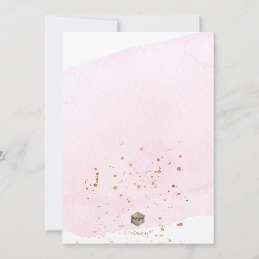 Invitation Rose d'aquarelle PixDezines (Dos)