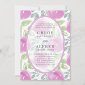 Invitation Rose d'aquarelle rose moderne Mariage floral (Devant)