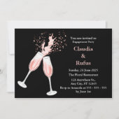 Invitation Rose d'aquarelle Vin (Devant)