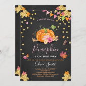 Invitation Rose d'automne d'automne d'invitation de baby (Devant / Derrière)