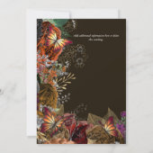 Invitation Rose d'automne papillon d'automne feuillage argent (Dos)