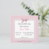 Invitation rose de baby shower d'arc (Debout devant)
