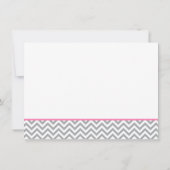 Invitation rose de baby shower de Chevron (Dos)